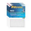12x12x1 Filtrete Blue Genuine 3M Filtrete MPR 1900 Premium Allergen, Bacteria, Virus 1" Furnace & AC Air Filter - 4-Pack
