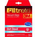 Filtrete 65733A- Dirt Devil Type U - 3 Vacuum Bags 3-Pack